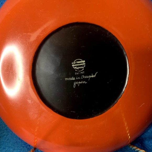 2 Vintage Japanese Moriage,Hand Painted Gold Gilt, Red Lacquer, Occupied Japan - Picture 2 of 2